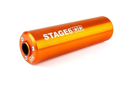 Endschalldämpfer Stage6 50 - 80cc Montage rechts orange Endschalldämpfer Stage6 50 - 80cc Montage rechts orange