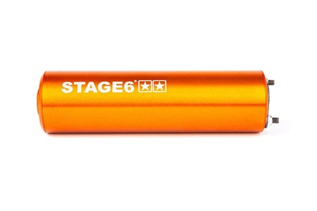 Silencieux Stage6 50 - 80cc passage droit orange