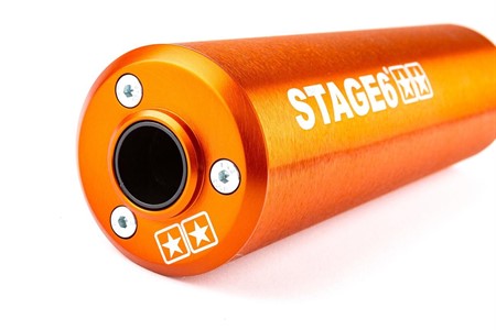 Endschalldämpfer Stage6 50 - 80cc Montage rechts orange