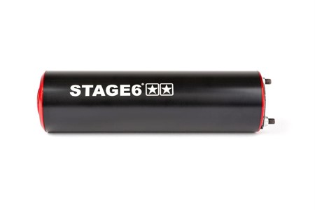 Silencieux Stage6 50 - 80cc passage droit noir / rouge