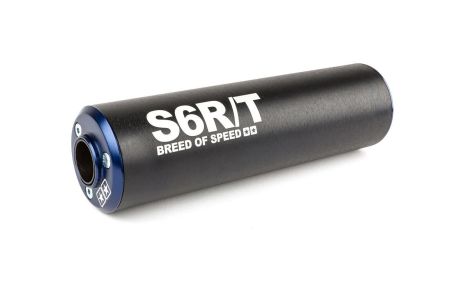 Silencieux Stage6 R/T 80 - 100cc passage droit noir / bleu Silencieux Stage6 R/T 80 - 100cc passage droit noir / bleu