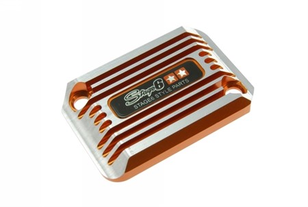 Bremszylinder Abdeckung Stage6 CNC Cooling style, Nitro / Aerox, Orange eloxiert Bremszylinder Abdeckung Stage6 CNC Cooling style, Nitro / Aerox, Orange eloxiert