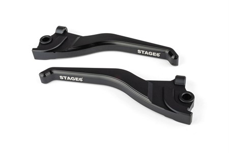 Paire de levier de frein STAGE6 CNC Dual Color, Yamaha Aerox/MBK Nitro noir/noir Paire de levier de frein STAGE6 CNC Dual Color, Yamaha Aerox/MBK Nitro noir/noir