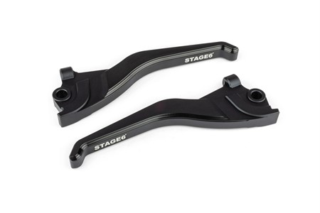 Paire de levier de frein STAGE6 CNC Dual Color, Yamaha Aerox/MBK Nitro noir/noir