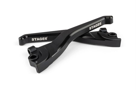 Paire de levier de frein STAGE6 CNC Dual Color, Yamaha Aerox/MBK Nitro noir/noir