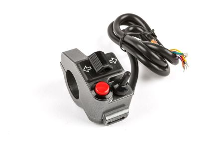 Commodo complet STAGE6 SSP CNC, éloxé gris acier