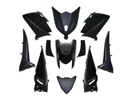 Kit carrosserie complet 11pcs, noir brillant, Yamaha T-Max 530cc à partir de 2012 Kit carrosserie complet 11pcs, noir brillant, Yamaha T-Max 530cc à partir de 2012
