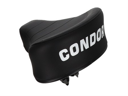 Selle (surélevée) avec inscription CONDOR , noir/blanche universelle
