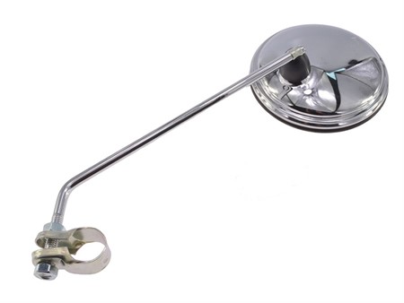Rétroviseur rond chromé, Ø10cm tige Ø7mm, universel vélomoteur Rétroviseur rond chromé, Ø10cm tige Ø7mm, universel vélomoteur
