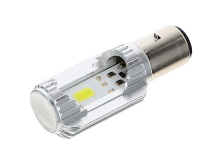 Ampoule de phare avant BA20D 12V à LED super blanche, divers vélomoteurs et  universelle