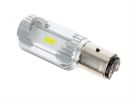 Ampoule de phare avant BA20D 12V  à LED super blanche, divers vélomoteurs et universelle