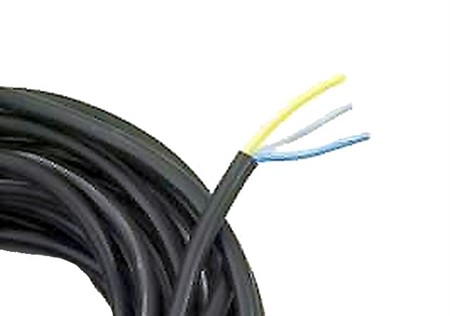 Câble déclairage à 3 broches, noir au mètre