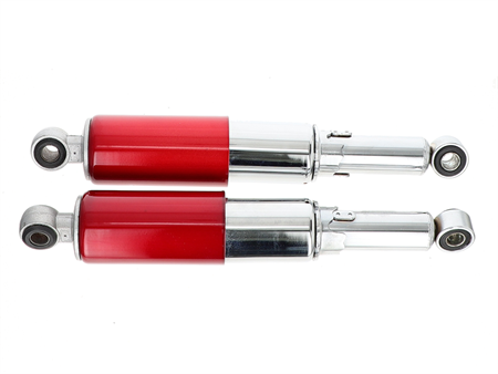 Stossdämpferset rot/chrom universal 31cm
