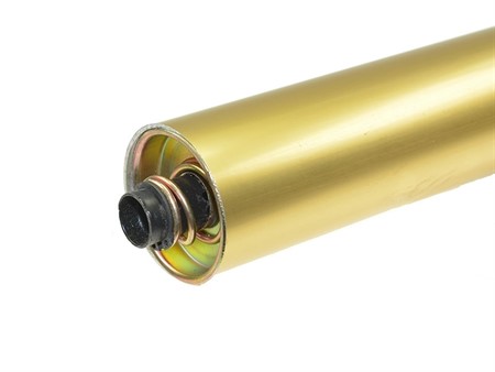 Auspuffendtopf Fuego schwarz/gold für 28mm Krümmer