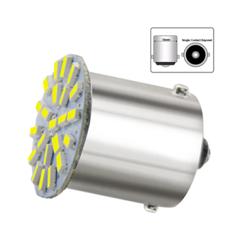 Ampoule LED BA15s 12 V / 2 W blanche avec 22 LED SMD