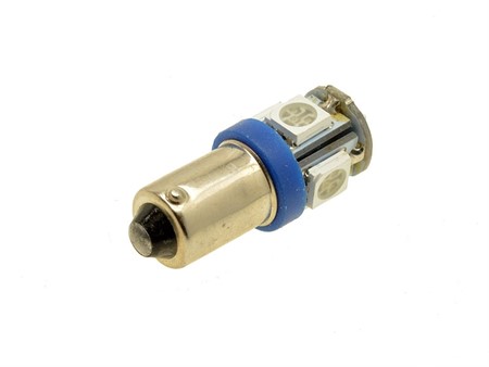 Ampoule de phare à LED's 12V (BA9S), à clipser, BLEU