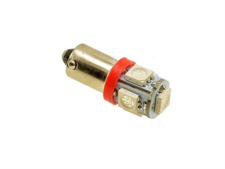 Rücklichtbirne LED BA9s, rot 12V (BA9S) , zum Stecken