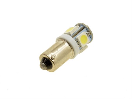 Ampoule de phare arrière a LED's 12V (BA9S), à clipser, BLANC