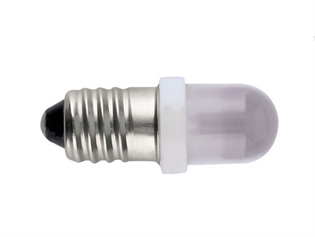 Ampoule de phare arrière LED 6V E10, blanche, a visser