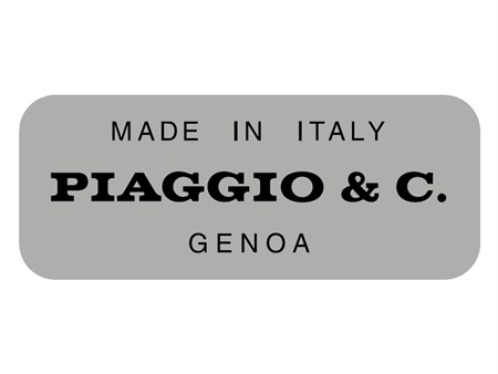 Aufkleber MADE IN ITALY PIAGGIO & C. / GENOVA Aufkleber MADE IN ITALY PIAGGIO & C. / GENOVA