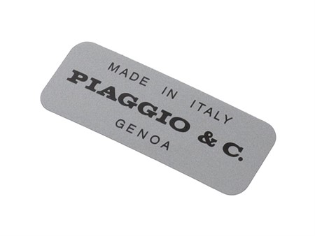 Aufkleber MADE IN ITALY PIAGGIO & C. / GENOVA