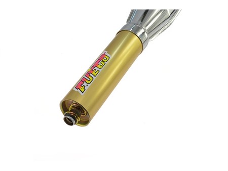 Auspuffendtopf Fuego chrom/gold für 28mm Krümmer