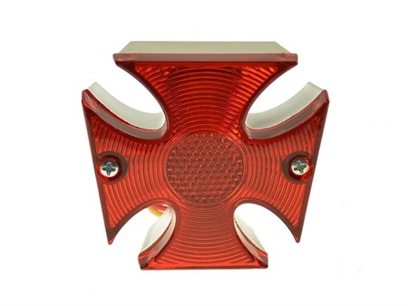 Rücklicht "Iron Cross" klein chrom/rot