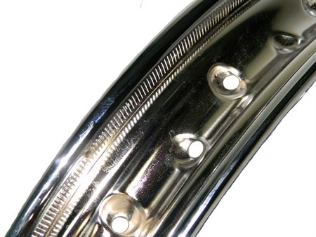 Cerceau de jante vide chromé, 1.35 x 19" largeur 49mm, pour roue à rayons (36 trous)