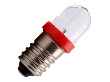 Rücklichtbirne  LED rot 6V E10 zum Schrauben