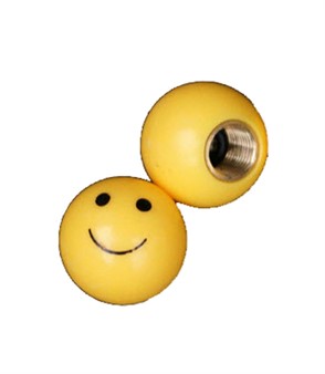 Bouchons de valve "Smile" noir (2 pcs)