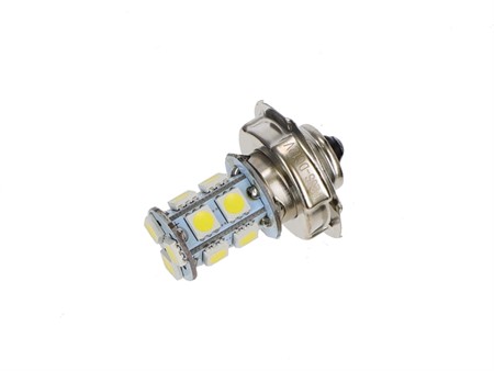 Birne LED P26S, weiss 12V 15/15W, (P26s) mit Kragen