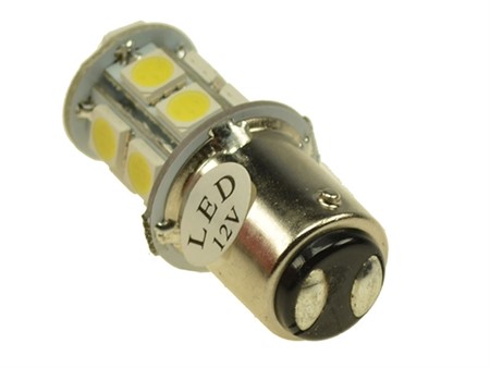 Ampoule avant à LEDs, BA15d 12V 15W, 2 contacts
