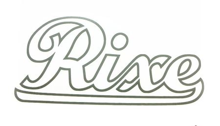 Aufkleber "Rixe" Wasserabziehbild silber grau klein Aufkleber "Rixe" Wasserabziehbild silber grau klein
