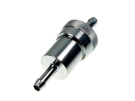 Benzinfilter AKOA CNC Ø 6mm, chrom Benzinfilter AKOA CNC Ø 6mm, chrom