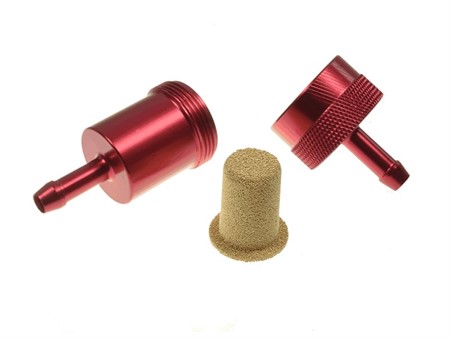 Benzinfilter AKOA CNC Ø 6mm, rot