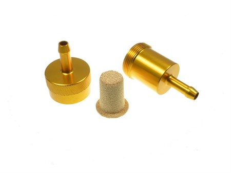 Benzinfilter AKOA CNC Ø 6mm, gold