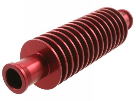 Durchlaufkühler STR8, rund, Anschlussweite 17mm / Innendurchmesser 13mm, rot Durchlaufkühler STR8, rund, Anschlussweite 17mm / Innendurchmesser 13mm, rot