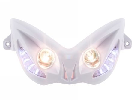 Scheinwerfer Doppeloptik EVO 2, inkl. Blinkfunktion, MBK Nitro / Yamaha Aerox, weiss