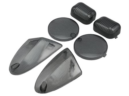Kit cabochons cligno+ phare STR8, Aprilia SR50 2000, NOIR Kit cabochons cligno+ phare STR8, Aprilia SR50 2000, NOIR