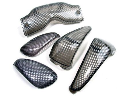 Blinkergläser und Rücklicht STR8, Gilera Runner (bis Bj. 2003), carbon-look Blinkergläser und Rücklicht STR8, Gilera Runner (bis Bj. 2003), carbon-look