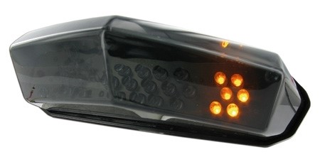 Feu arrière STR8 Black-Line LED, clignotant intégrés, universel, homologué CE