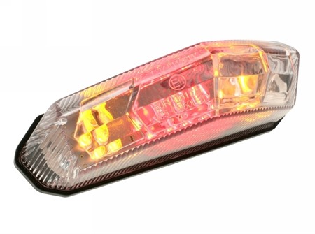 LED-Rücklicht MT-Style, rotes Glas (e-geprüft) ohne