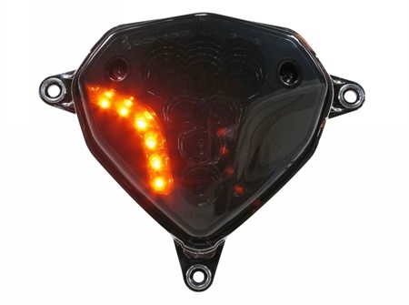 Rücklicht STR8 Black Line LED, inkl. Blinkerfunktion, Yamaha Aerox / MBK Nitro (ab 2013), mit Straßenzulassung