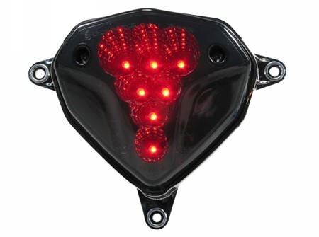 Phare arrière STR8 à Leds Black Line, avec clignotants intégrés, YAMAHA Aerox / MBK Nitro à partir de 2013, homologué CE