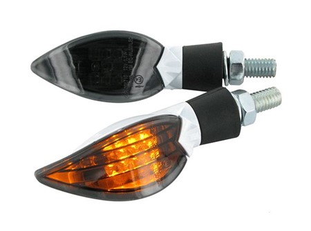 Blinker STR8 Curve LED Black-Line, weiß, mit ECE