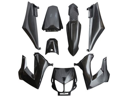 Kit carrosserie/plastiques 8pcs soir, moto 50cc Derbi Senda Kit carrosserie/plastiques 8pcs soir, moto 50cc Derbi Senda