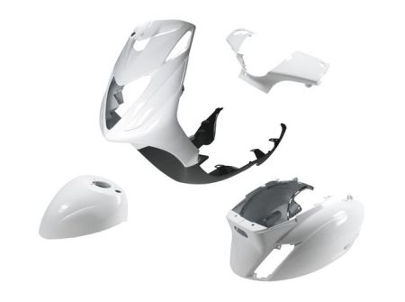 Verkleidungskit 8-teilig STR8, Piaggio ZIP SP II, weiß Verkleidungskit 8-teilig STR8, Piaggio ZIP SP II, weiß