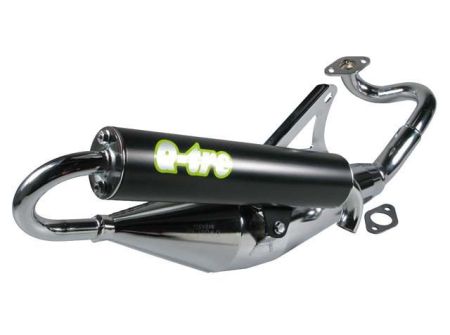 Pot d'échappement Q-TRE chromé, Peugeot horizontal (Speedfight 3, Ludix, C-Tech...) Pot d'échappement Q-TRE chromé, Peugeot horizontal (Speedfight 3, Ludix, C-Tech...)