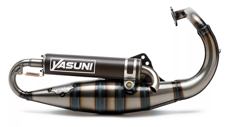 Pot Yasuni Scooter R silencieux noir brossé Peugeot vertical Pot Yasuni Scooter R silencieux noir brossé Peugeot vertical