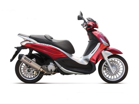 Auspuffanlage Yasuni EVO4 Titanium Look, Aprila/Derbi/Gilera/Piaggio 125cc 4T